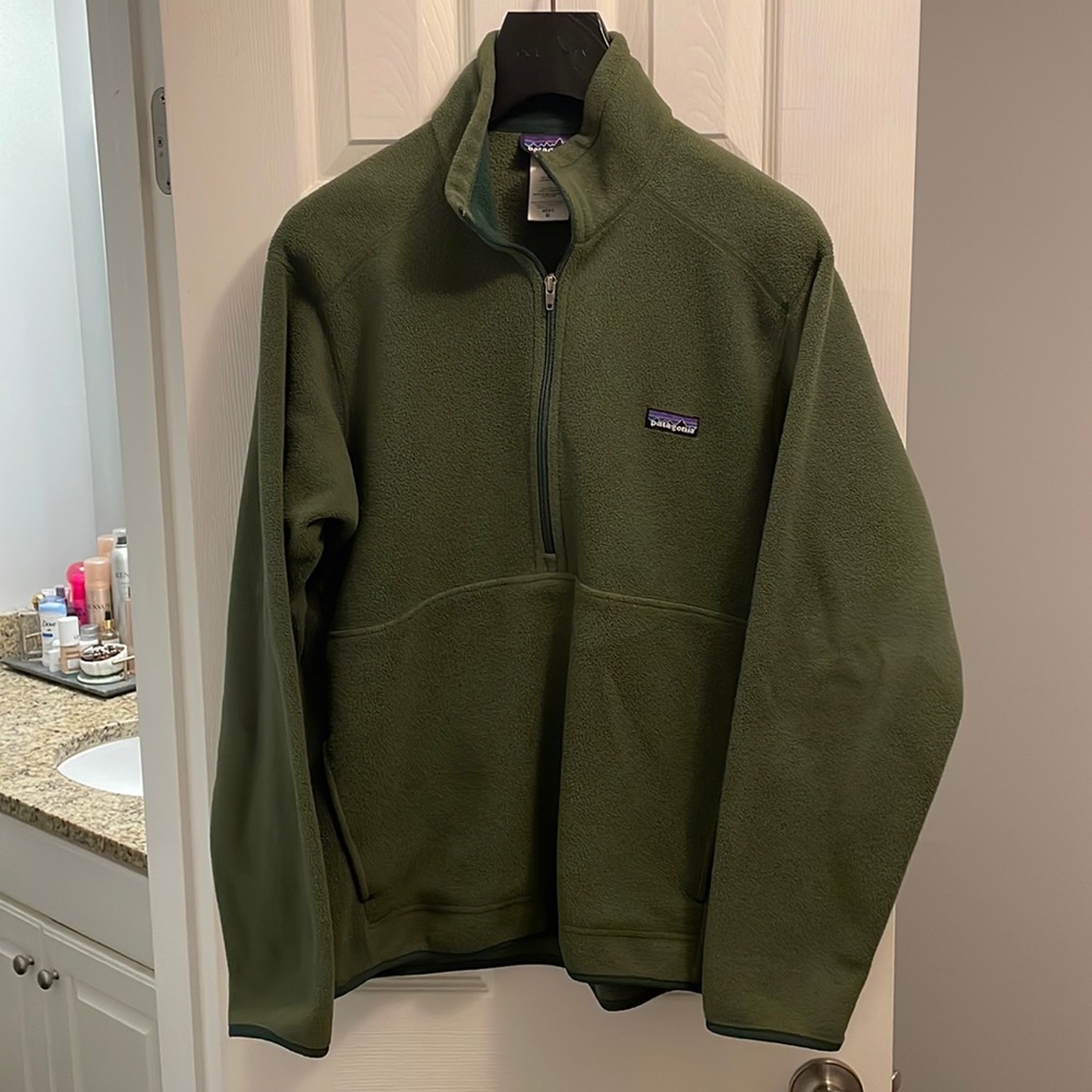 Green Fleece Pullover. Patagonia Synchilla, Men’s Medium.